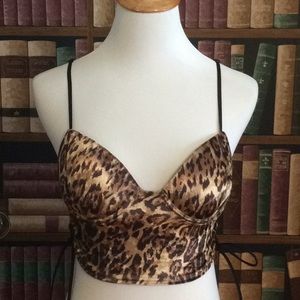 Charlotte Russe Leopard Print Bikini Top - S